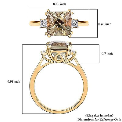 Certified & Appraised Luxoro 14K Yellow Gold AAA Turkizite, Diamond (G-H, I2) Ring (Size 5.0) 3.00 ctw