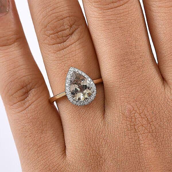 Certified & Appraised Luxoro 14K Yellow Gold AAA Turkizite, Diamond (G-H, I2) Ring (Size 5.0) 2.44 ctw