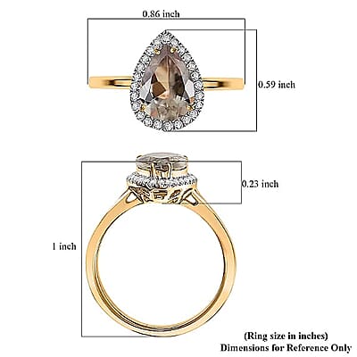 Certified & Appraised Luxoro 14K Yellow Gold AAA Turkizite, Diamond (G-H, I2) Ring (Size 5.0) 2.44 ctw