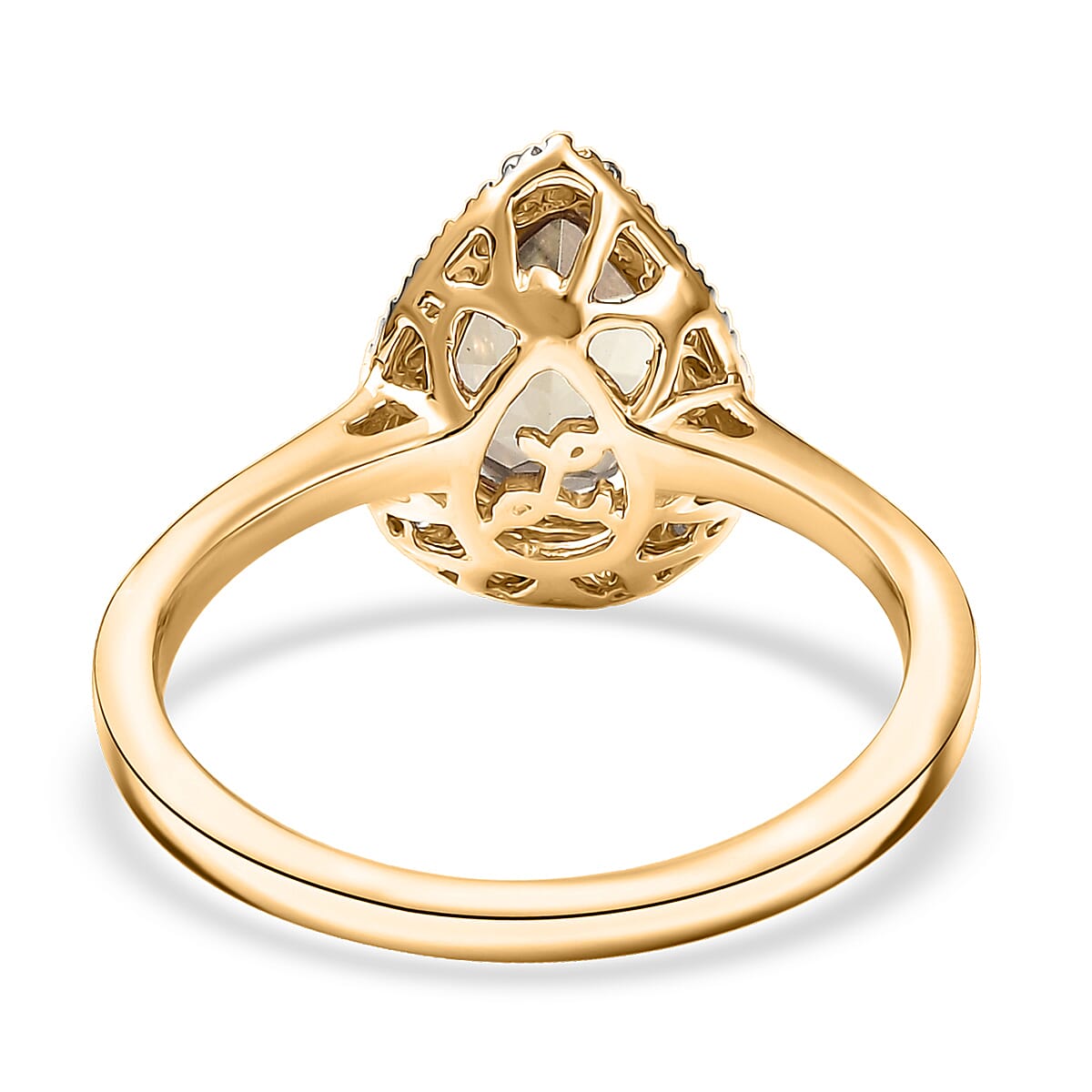 Certified & Appraised Luxoro AAA Turkizite and G-H I2 Diamond 2.44 ctw Ring in 14K Yellow Gold (Size 8.0) image number 4
