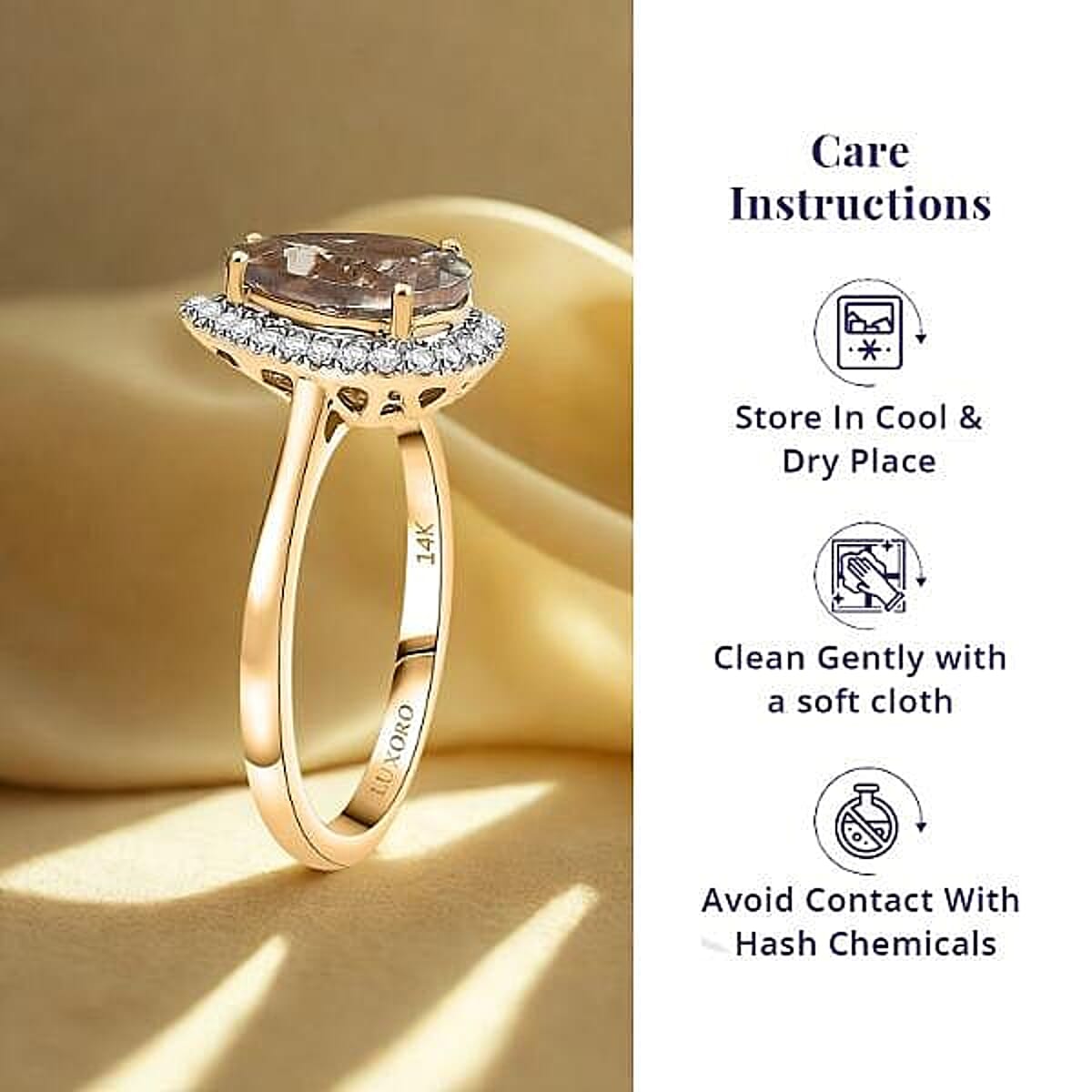 Certified & Appraised Luxoro AAA Turkizite and G-H I2 Diamond 2.44 ctw Ring in 14K Yellow Gold (Size 10.0) image number 4