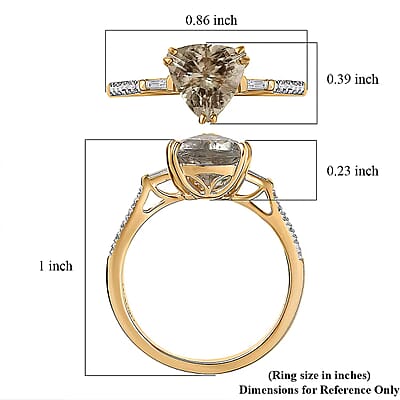 Certified & Appraised Luxoro 14K Yellow Gold AAA Turkizite, Diamond (G-H, I2) Ring (Size 5.0) 2.20 ctw