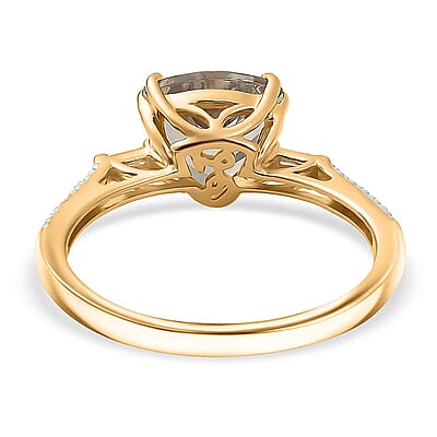 Certified & Appraised Luxoro 14K Yellow Gold AAA Turkizite, Diamond (G-H, I2) Ring (Size 5.0) 2.20 ctw