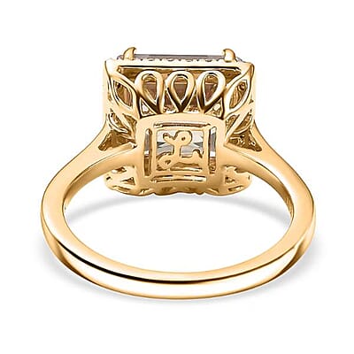 Certified & Appraised Luxoro AAA Turkizite and G-H I2 Diamond 4.90 ctw Ring in 14K Yellow Gold (Size 10.0)