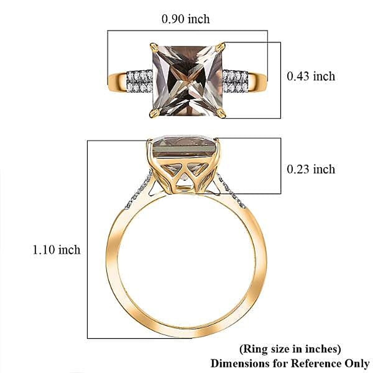 Certified & Appraised Luxoro 14K Yellow Gold AAA Turkizite, Diamond (G-H, I2) Ring 4.04 ctw image number 5
