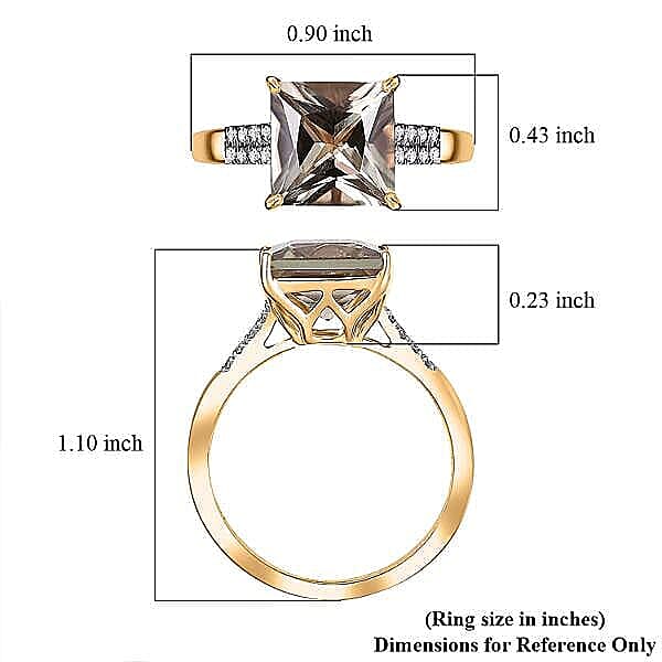 Certified & Appraised Luxoro 14K Yellow Gold AAA Turkizite, Diamond (G-H, I2) Ring (Size 5.0) 4.04 ctw