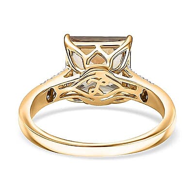 Certified & Appraised Luxoro 14K Yellow Gold AAA Turkizite, Diamond (G-H, I2) Ring (Size 5.0) 4.04 ctw