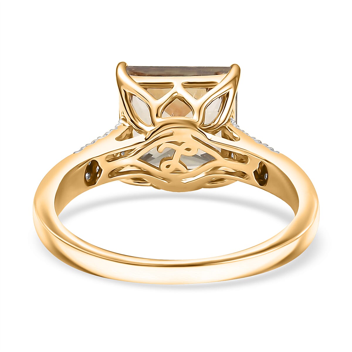 Certified & Appraised Luxoro 14K Yellow Gold AAA Turkizite, Diamond (G-H, I2) Ring 4.04 ctw image number 4