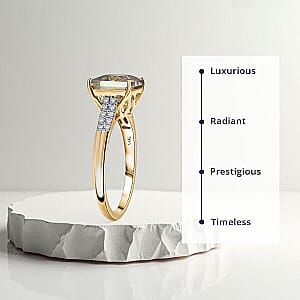 Certified & Appraised Luxoro 14K Yellow Gold AAA Turkizite, Diamond (G-H, I2) Ring 4.04 ctw