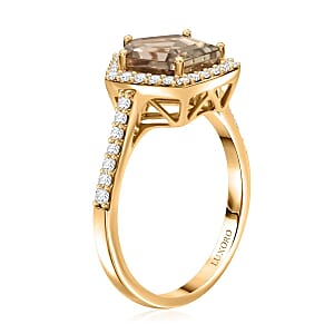 Certified & Appraised Luxoro 14K Yellow Gold AAA Turkizite, White Diamond (I2) Ring (Size 9.5) 3.40 ctw