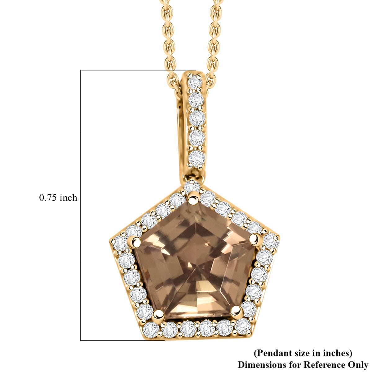 Certified & Appraised Luxoro AAA Turkizite and White Diamond I2 3.35 ctw Pendant without Chain in 14K Yellow Gold  image number 6