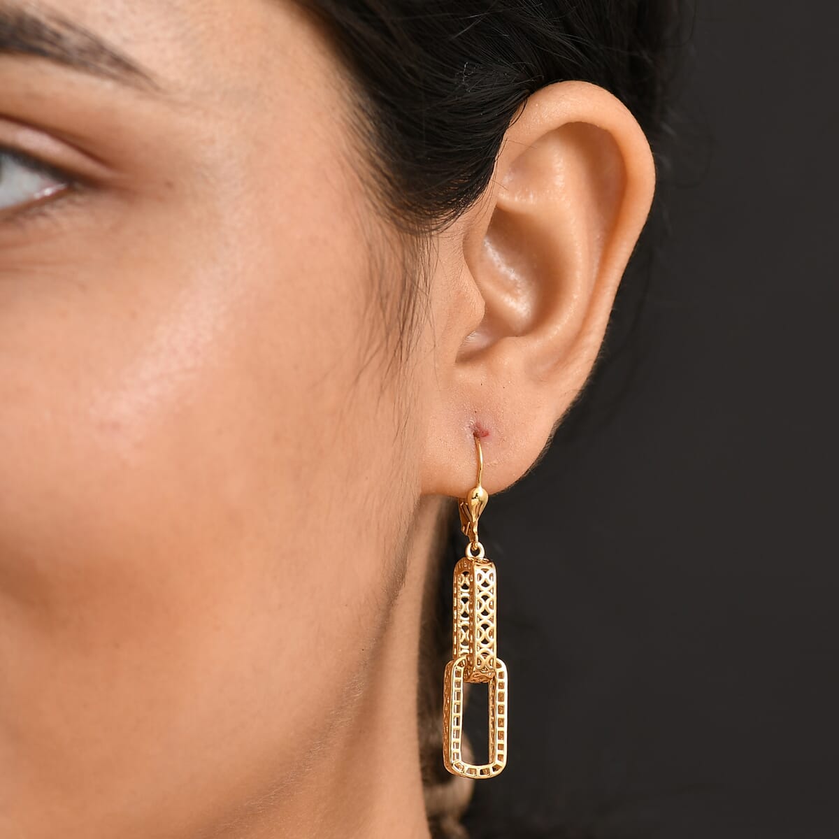 D'Joy Passport to Turkey Fancy Earrings in 18K Vermeil YG Over Sterling Silver 4.75 Grams image number 2