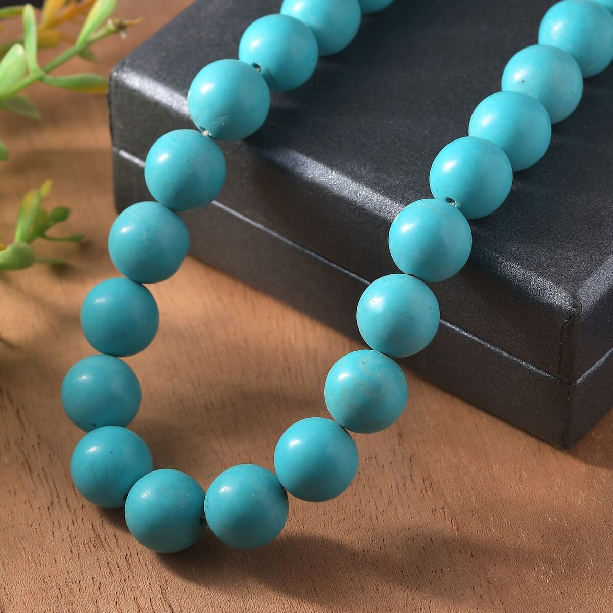 Constituted Howlite 330.00 ctw Beaded Necklace in Platinum Bond 18 Inches image number 1
