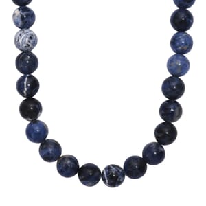 Sodalite 255.00 ctw Beaded Necklace in Platinum Bond 18 Inches