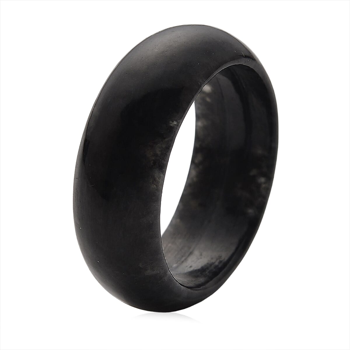 Black Jade (D) 25.00 ctw Band Ring (Size 10.0) image number 3