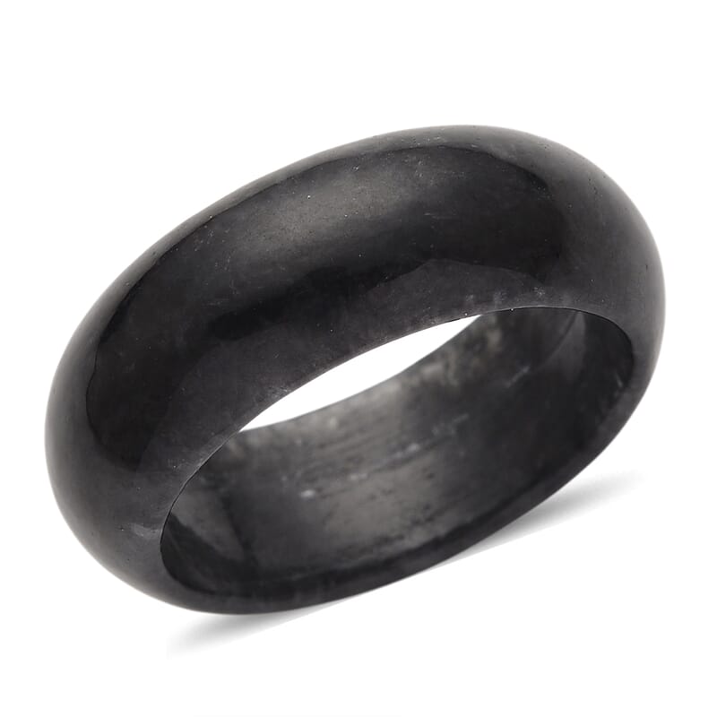Black Jade 25.00 ctw Band Ring (Size 5.0)