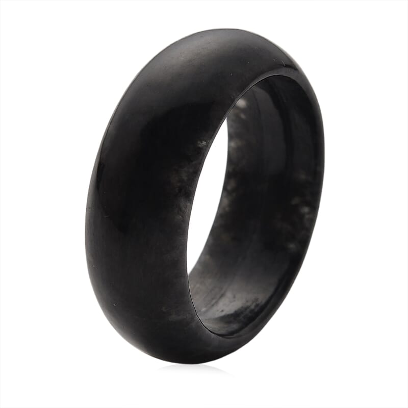 Black Jade 25.00 ctw Band Ring (Size 5.0)