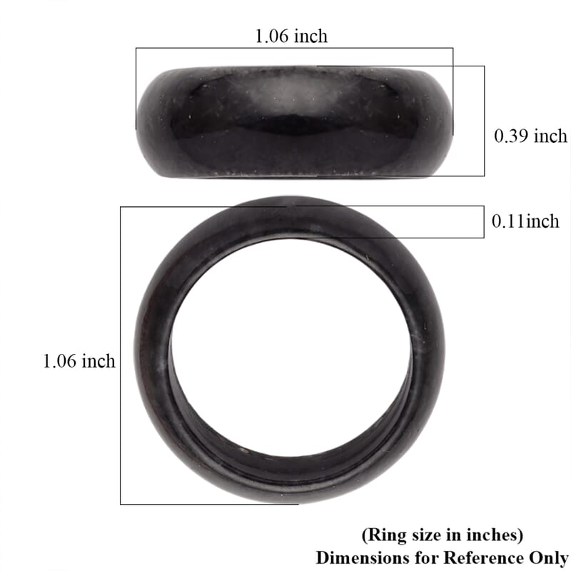 Black Jade 25.00 ctw Band Ring (Size 5.0)