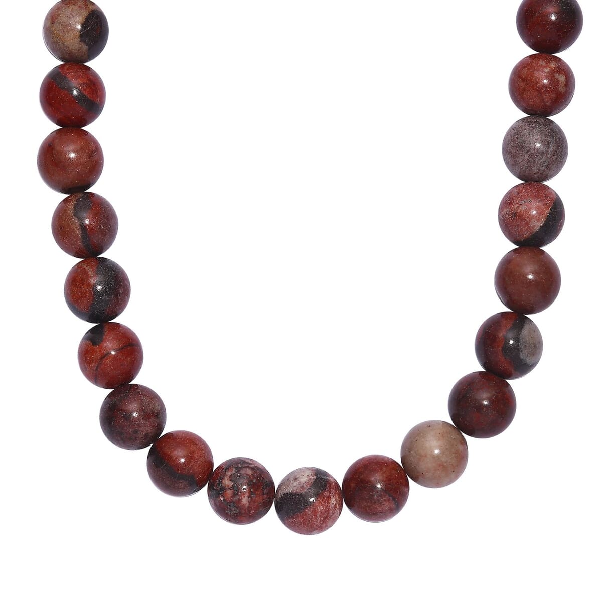 Multi Jasper 300.00 ctw Beaded Necklace in Platinum Bond 18 Inches image number 0