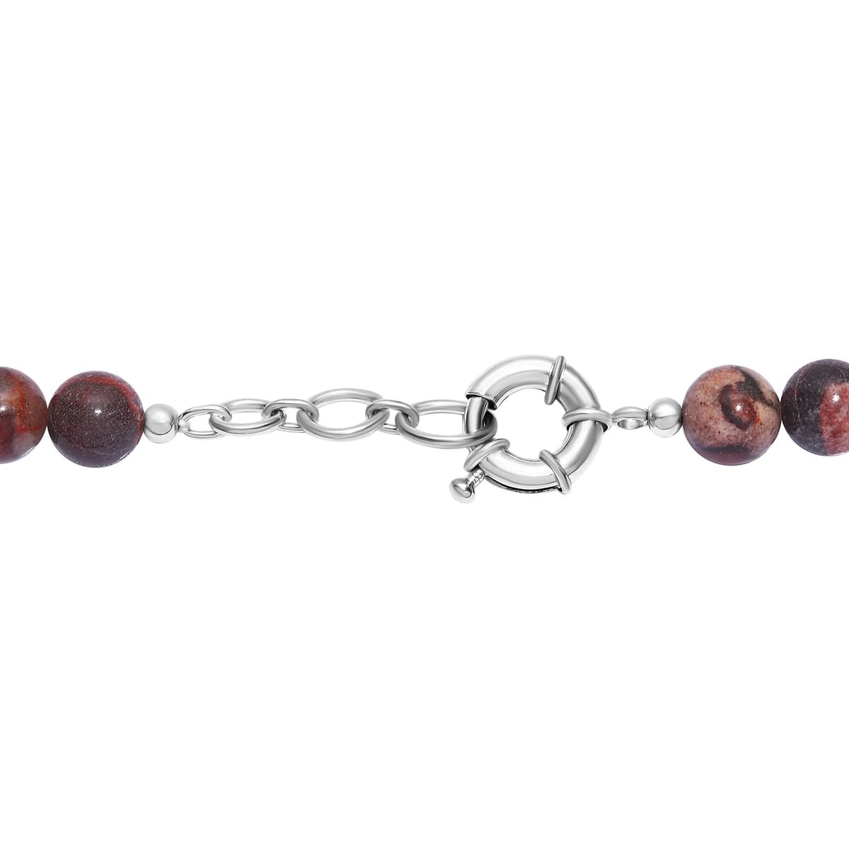 Multi Jasper 300.00 ctw Beaded Necklace in Platinum Bond 18 Inches image number 4
