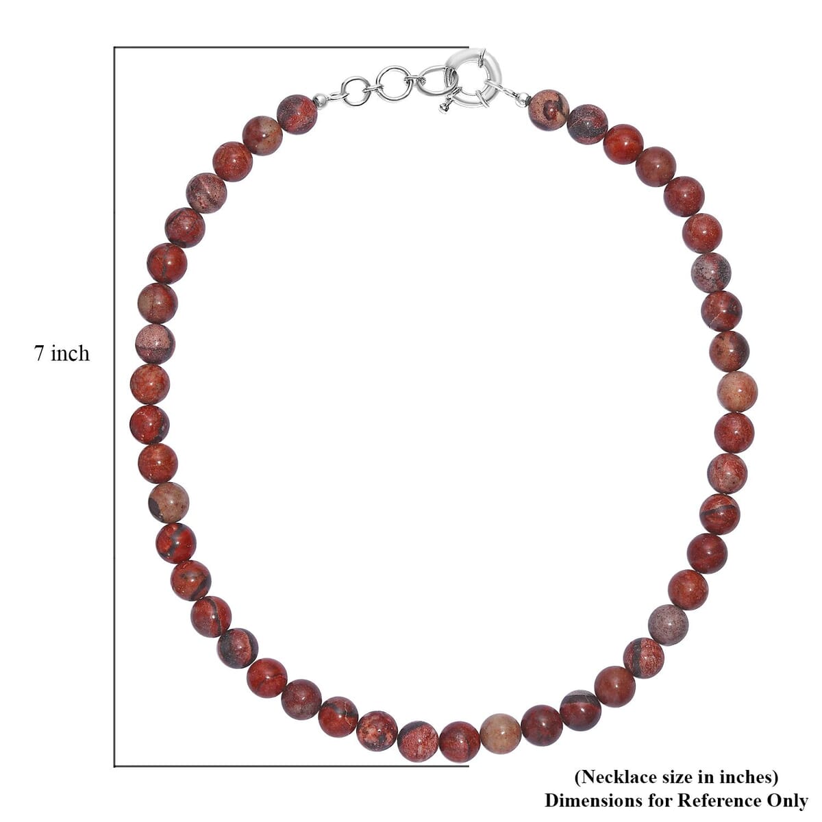Multi Jasper 300.00 ctw Beaded Necklace in Platinum Bond 18 Inches image number 5