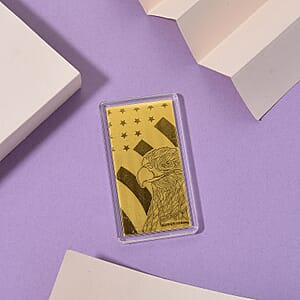 Doorbuster 24K Gold Patriotic Golden Eagle Emboss Sheet 55x30mm 100mg