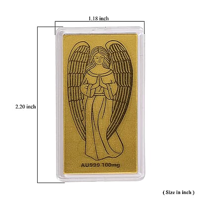 24K Golden Guardian Angel Embossed Sheet 55x30mm 100mg