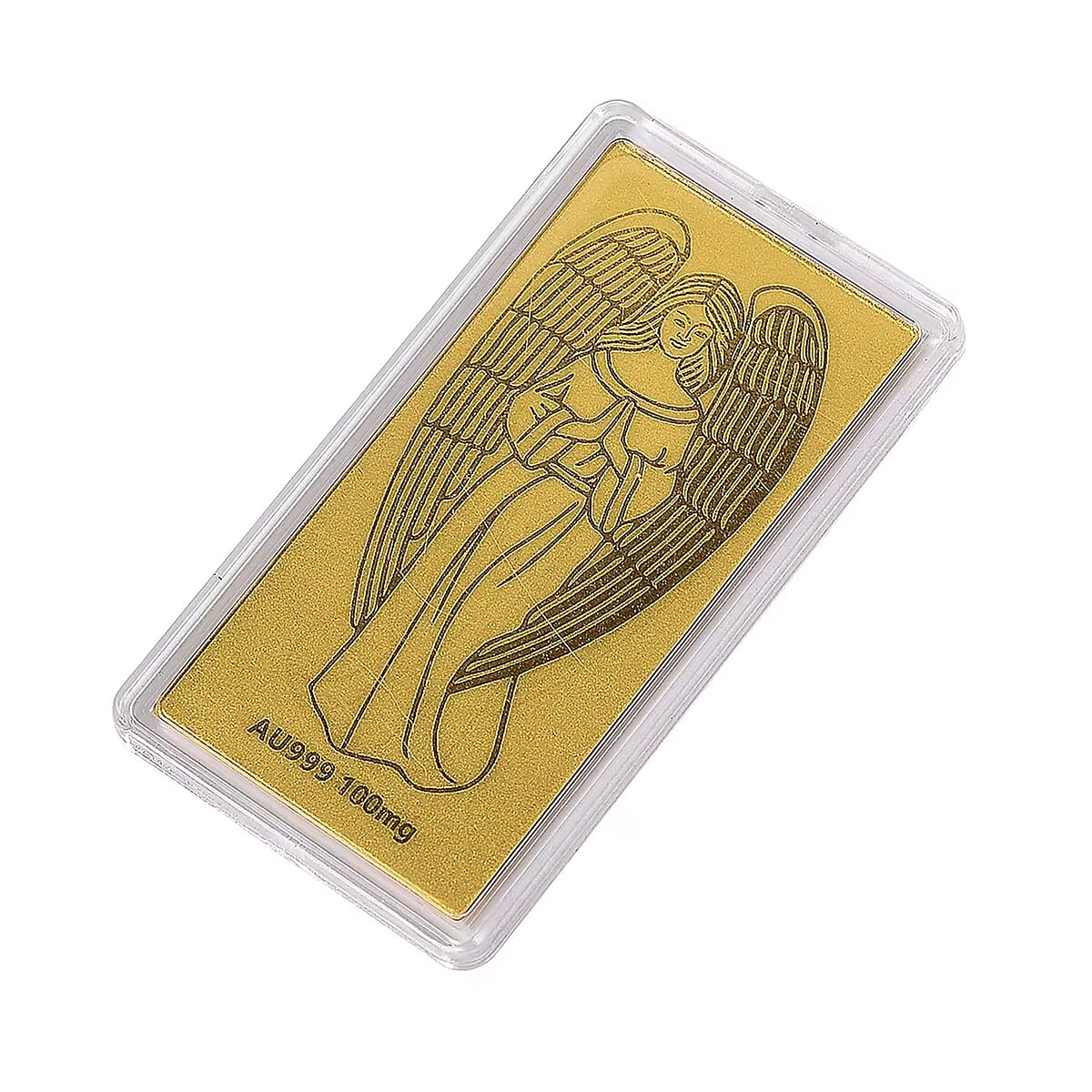 24K Golden Guardian Angel Embossed Sheet 55x30mm 100mg image number 6