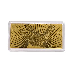 Doorbuster 24K Golden Twin Eagles Strength & Power Emboss Sheet 55x30mm (100mg)