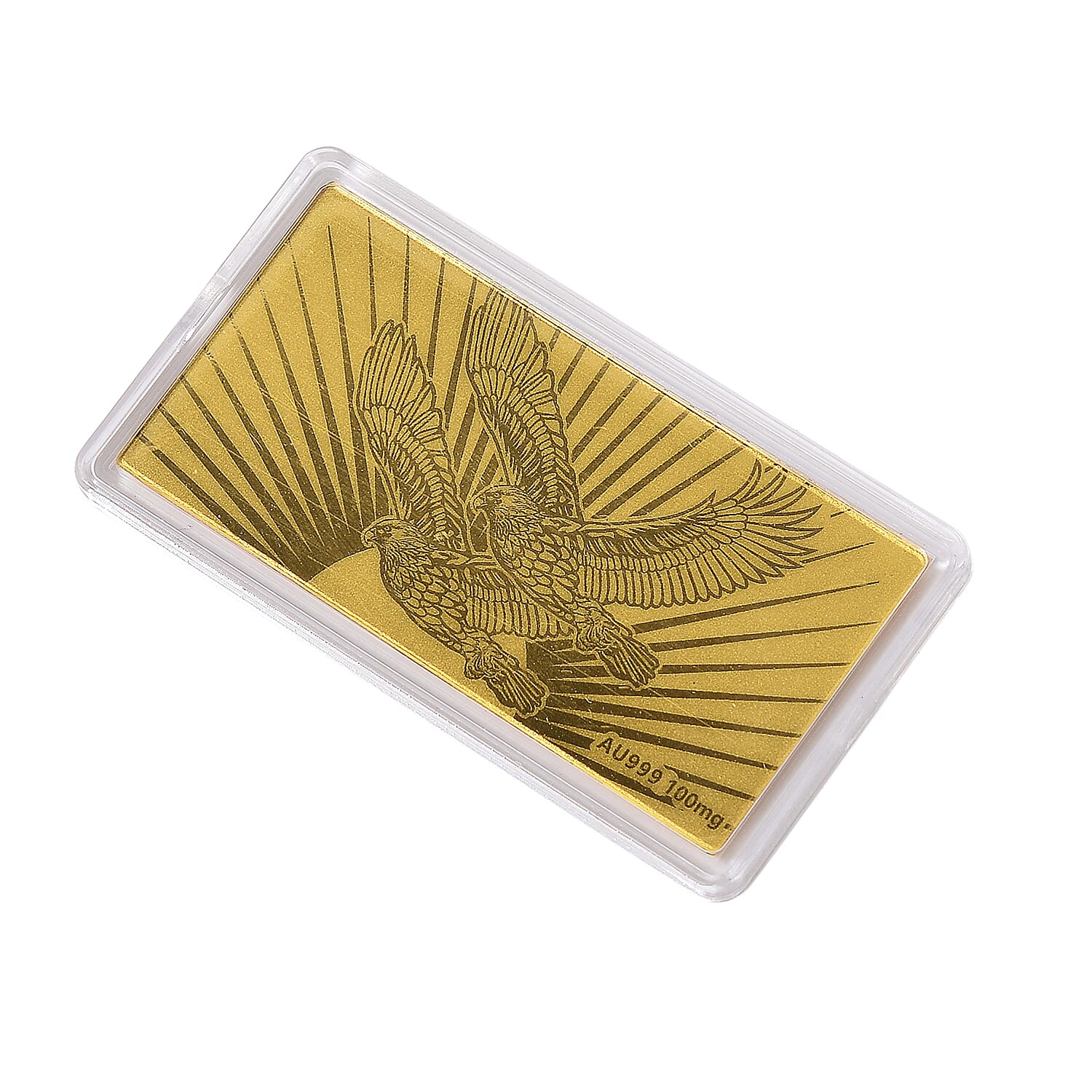  24K Golden Twin Eagles Strength & Power Emboss Sheet 55x30mm (100mg)