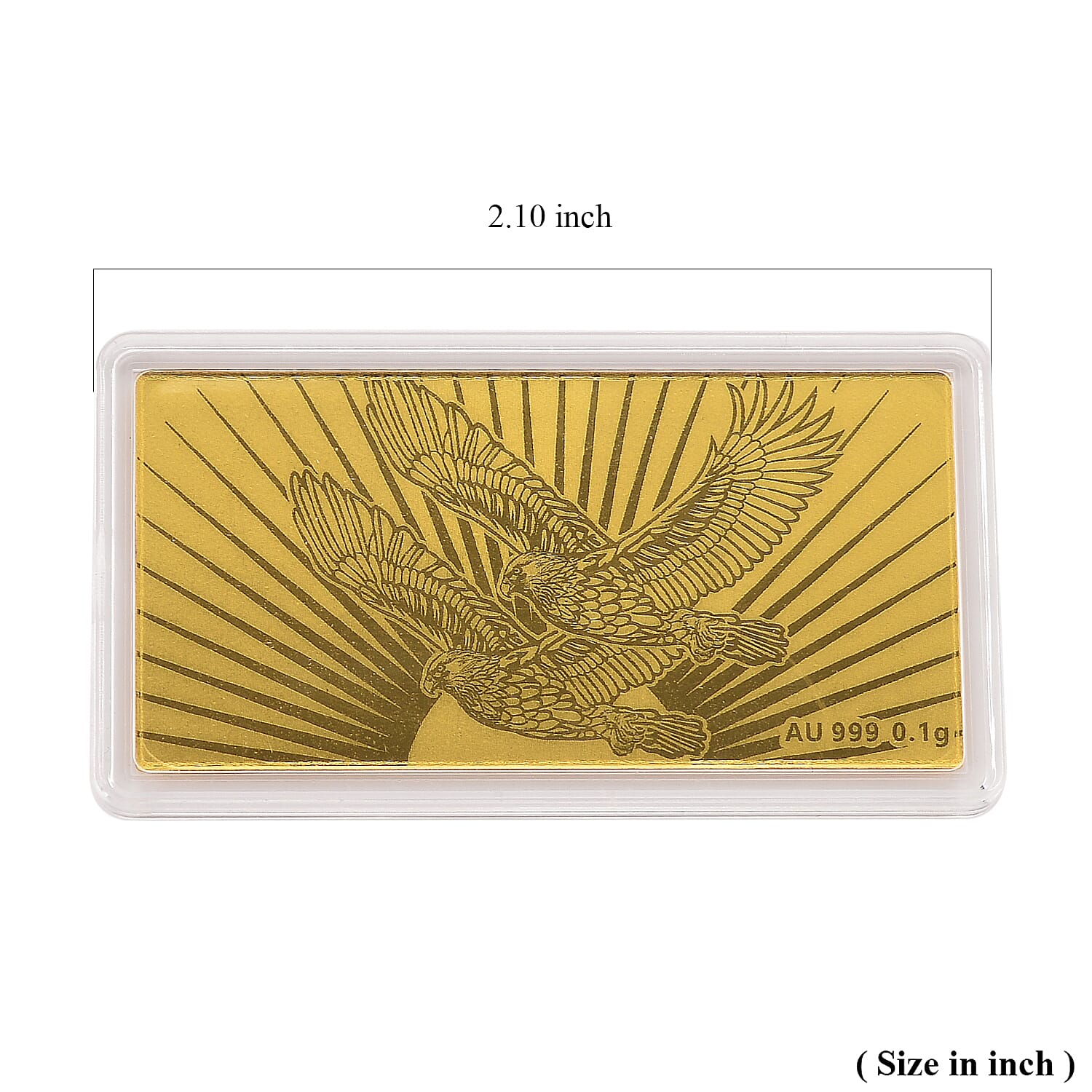  24K Golden Twin Eagles Strength & Power Emboss Sheet 55x30mm (100mg)