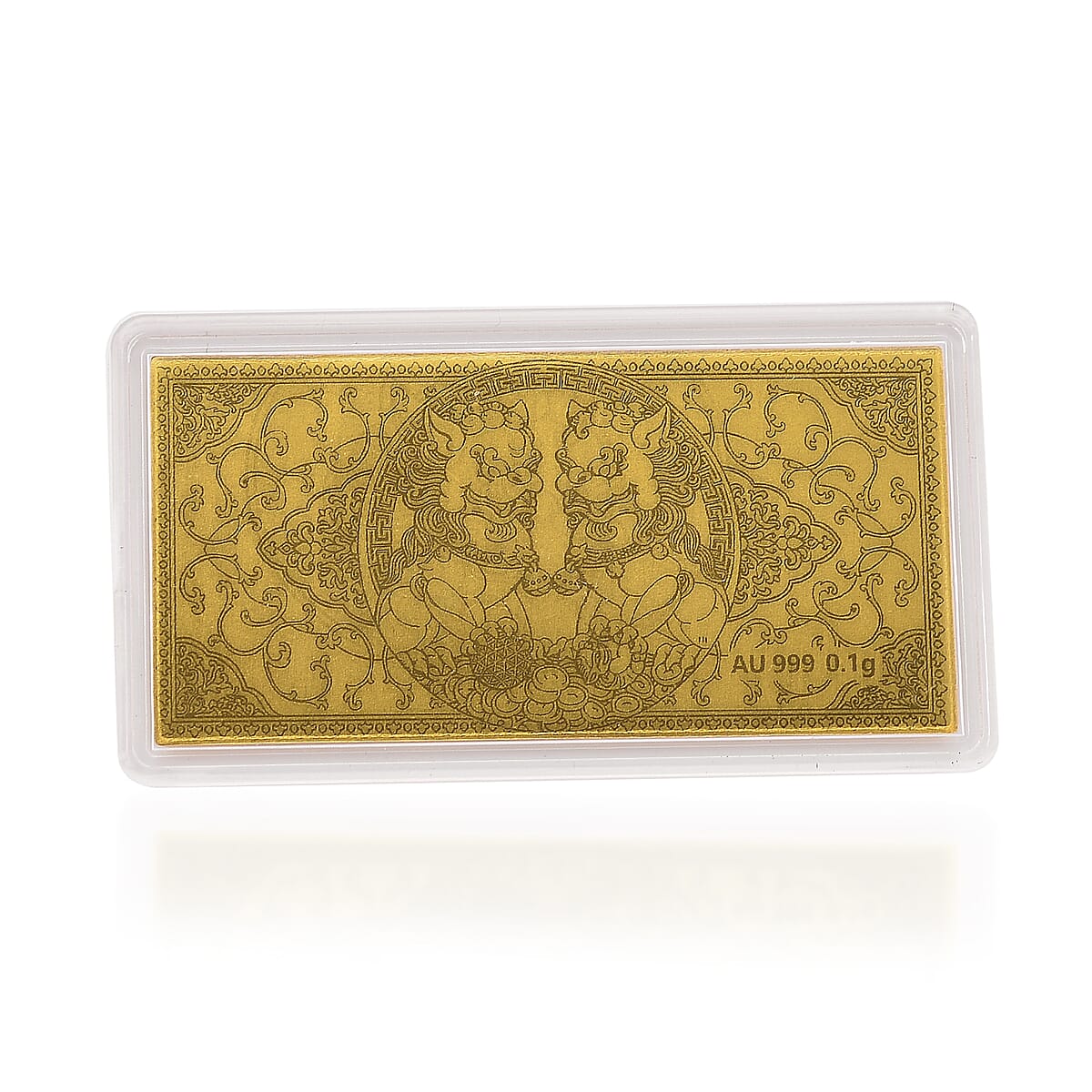 24K Golden Yin & Yang Pixiu Emboss Sheet 55x30mm 100mg image number 0