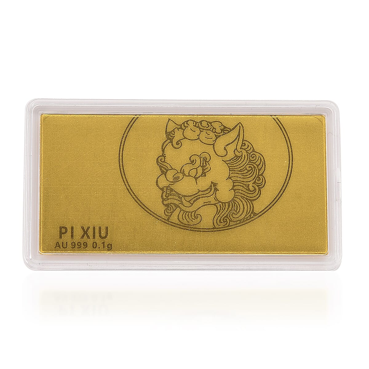 24K Golden Yin & Yang Pixiu Emboss Sheet 55x30mm 100mg image number 3