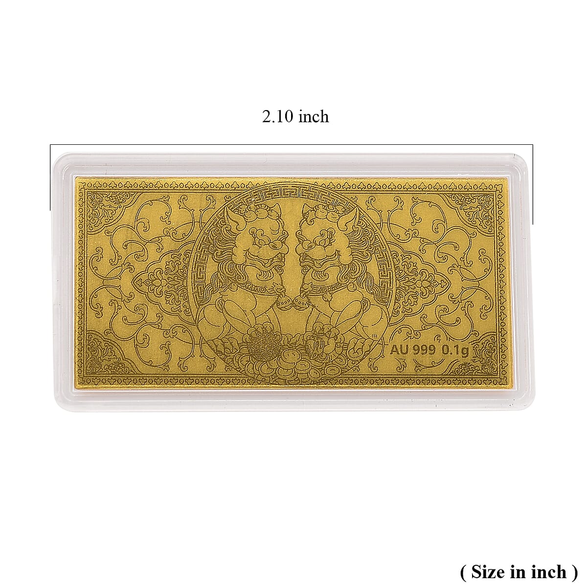24K Golden Yin & Yang Pixiu Emboss Sheet 55x30mm 100mg image number 4
