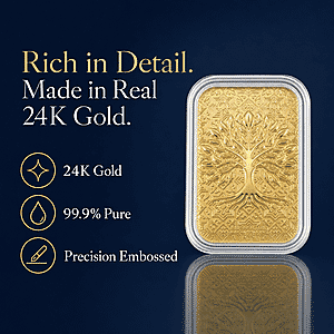 24K Golden Tree of Life Emboss Sheet 31x45.5mm 10mg (Del. In 10-12 Days)