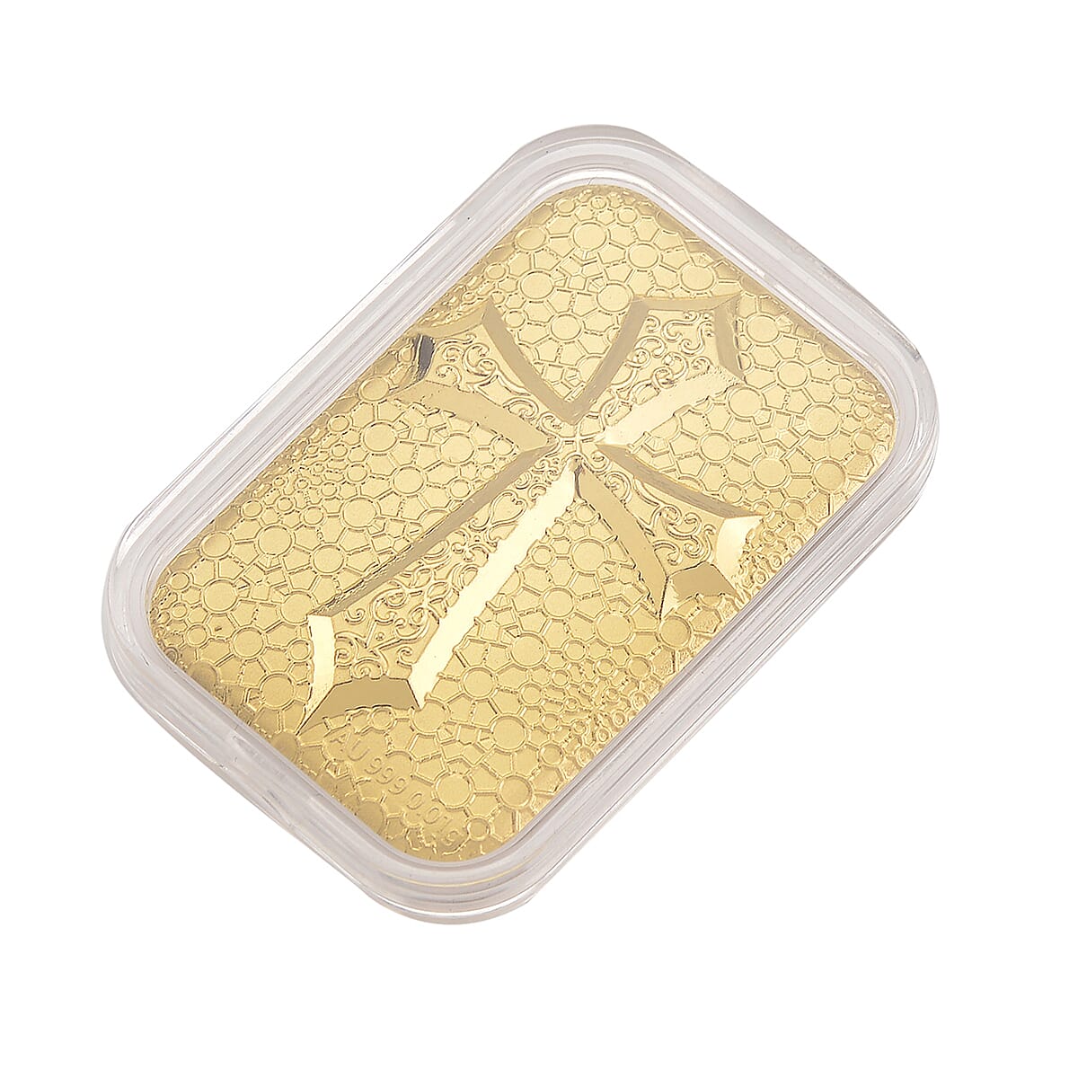 Doorbuster 24K Golden Line of Faith Cross Emboss Sheet 31x45.5mm 10mg image number 2