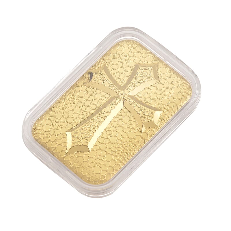Faith Cross 24k Gold Embossed Sheet 10mg