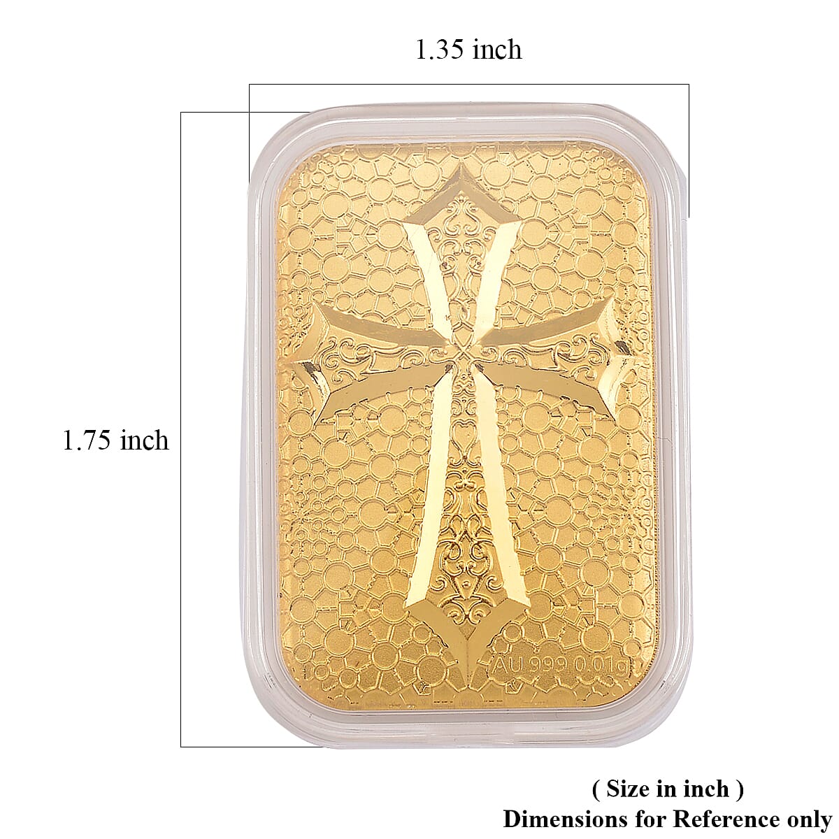Doorbuster 24K Golden Line of Faith Cross Emboss Sheet 31x45.5mm 10mg image number 4