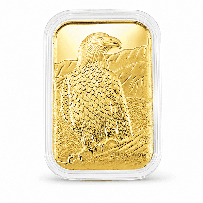 Bald Eagle 24k Gold Embossed Sheet 10mg