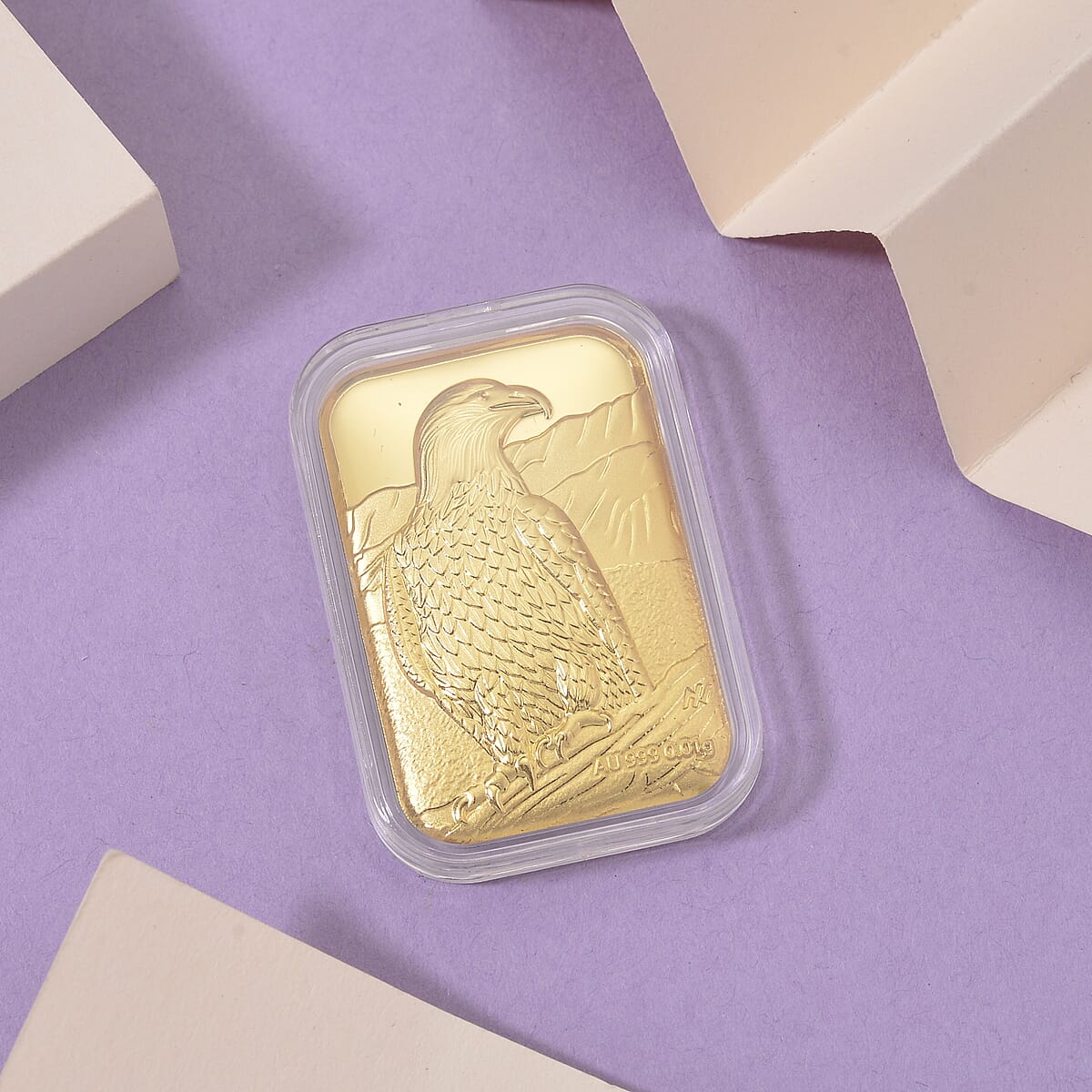 Doorbuster 24K Golden Eagle of Fortune Emboss Sheet 31x45.5mm 10mg image number 1