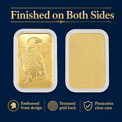 Bald Eagle 24k Gold Embossed Sheet 10mg