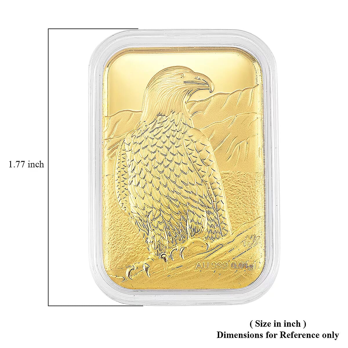 24K Gold American Bald Eagle &ndash; Symbol of Freedom & Strength Embossed Sheet 31x45.5mm 10mg image number 5