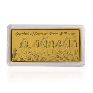 24K Gold Seven Horses Emboss Sheet 55x30mm 0.10 g