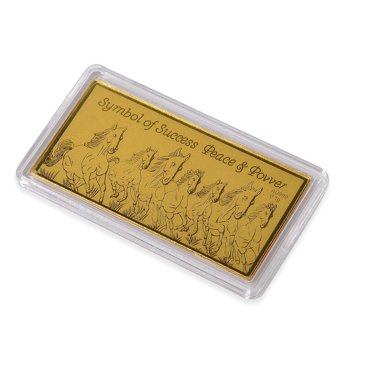 24K Gold Seven Horses Emboss Sheet 55x30mm 0.10 g image number 2