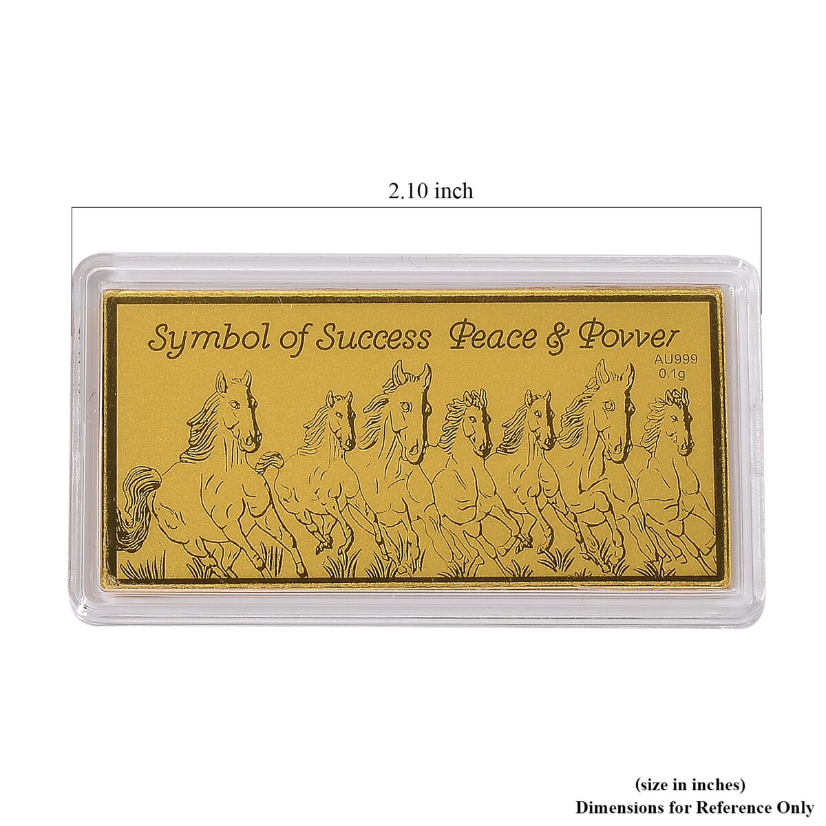 24K Gold Seven Horses Emboss Sheet 55x30mm 0.10 g image number 3