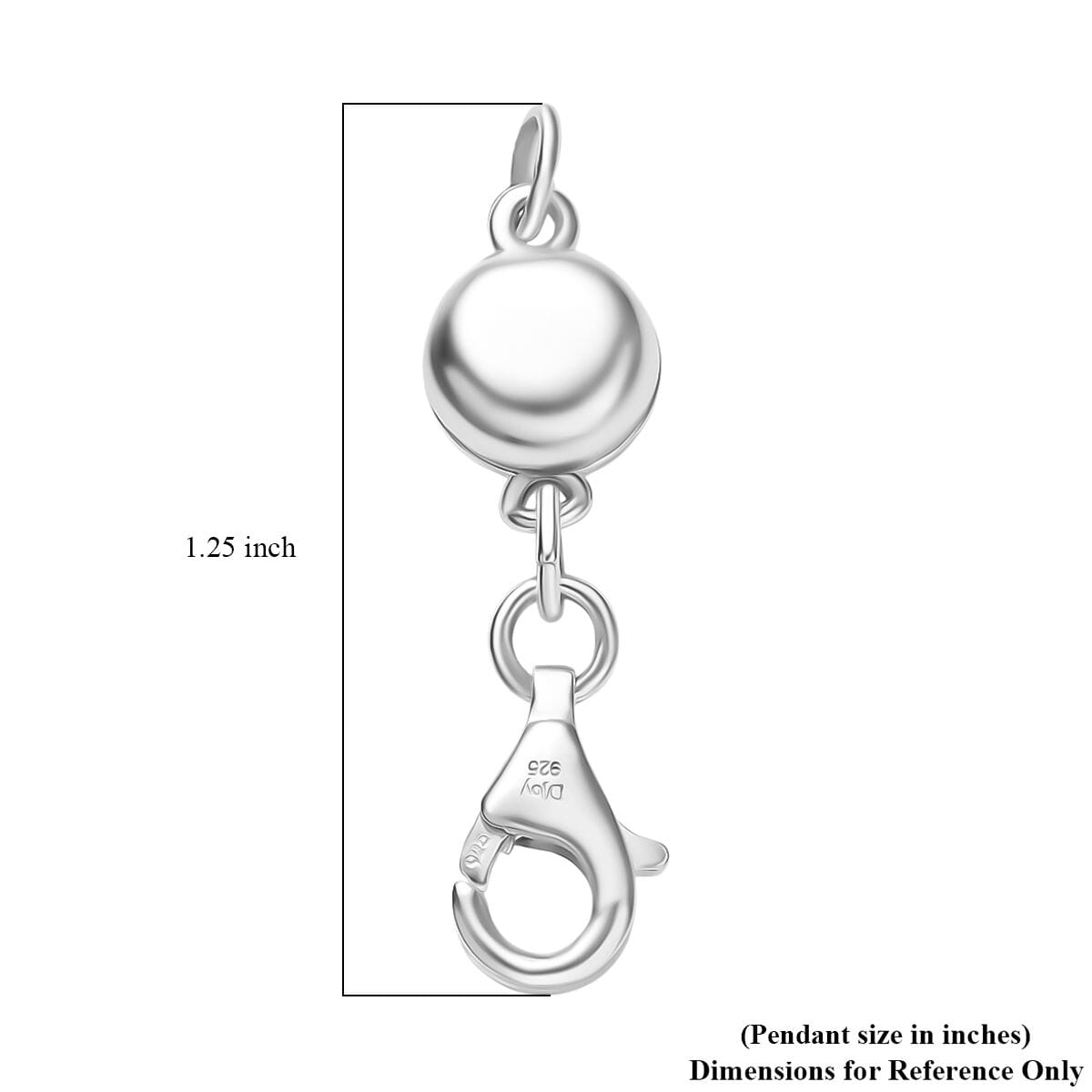 D'Joy Sterling Silver Magnetic Lock with Lobster Lock 1.92 Grams image number 3