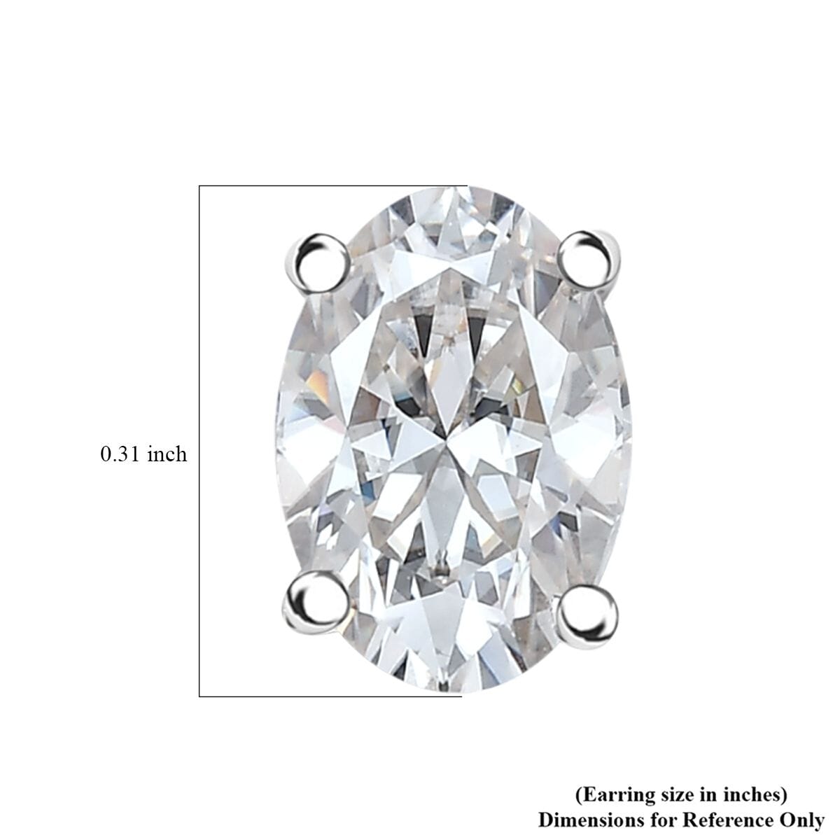 Luxuriant Lab Grown Diamond E-F VS 1.50 ctw Solitaire Stud Earrings in 10K White Gold  image number 4