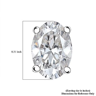 Luxuriant Lab Grown Diamond E-F VS 1.50 ctw Solitaire Stud Earrings in 10K White Gold 
