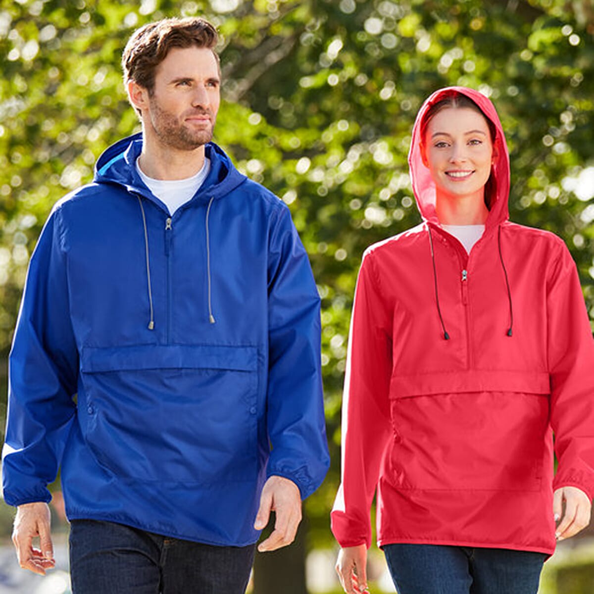 Closeout Team 365 Black Packable Fanny Pack Unisex Anorak Weather Jacket - XS image number 4