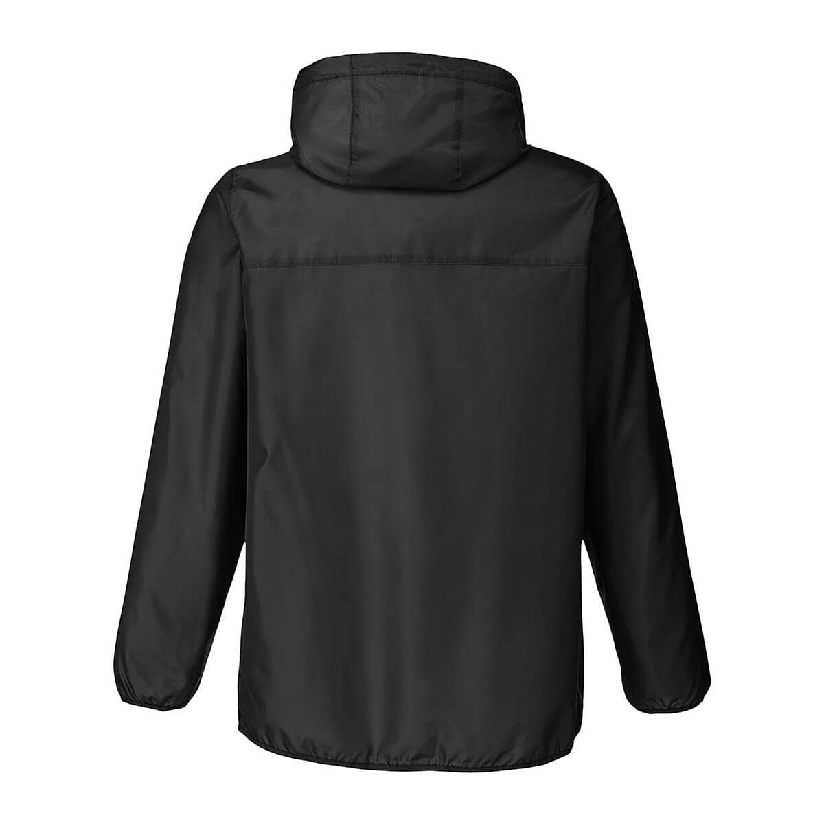 Closeout Team 365 Black Packable Fanny Pack Unisex Anorak Weather Jacket - L image number 3